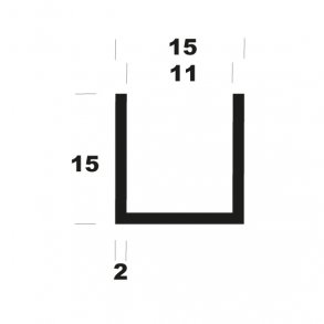 U-profil B15*H15*2