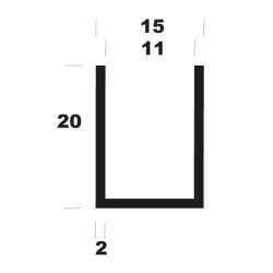 U-profil B15*H20*2