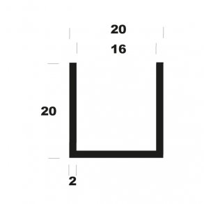 U-profil r B20*H20*2
