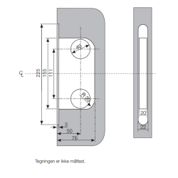 Assa Abloy 1520 lsekasse dorn 50 hjre indadgende