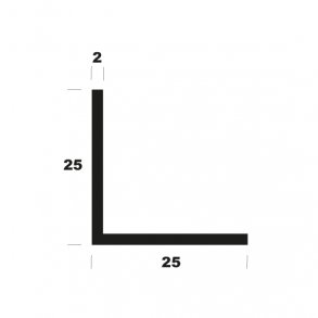 V-profil r B25*H25*2