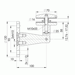 Baldakinpunktholder for vg A14/120-70R