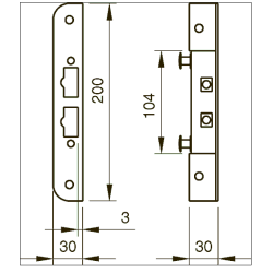 Assa vinkelsikkerhedsslutblik 353467