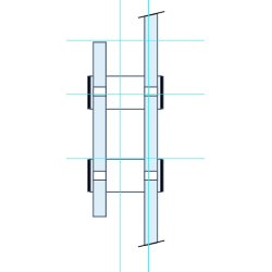 JNC taleluge, punktholder bestr af bolte/afstandsstykke/pakninger eksl. gevindstykke